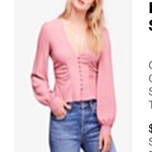 free people maise smocked back blouse